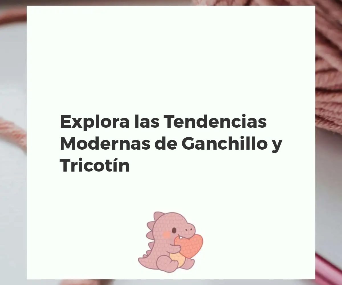 Mesa de trabajo con hilos, ganchos, agujas de tricotín y ejemplos de arte textil moderno de ganchillo y tricotín