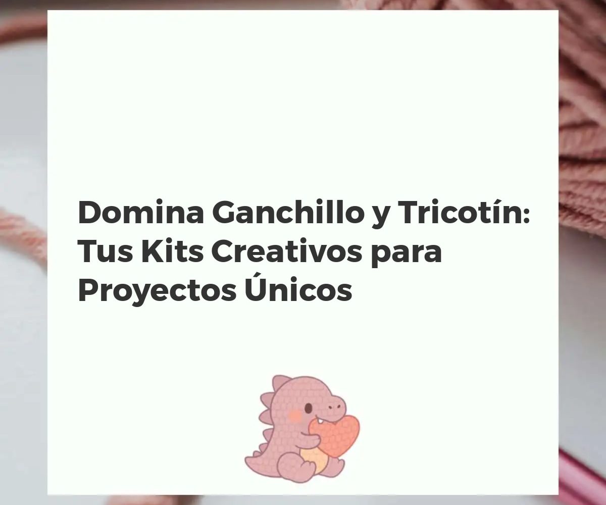 Manos tejiendo con ganchillo y tricotín, rodeadas de hilos coloridos y proyectos creativos en un ambiente inspirador.