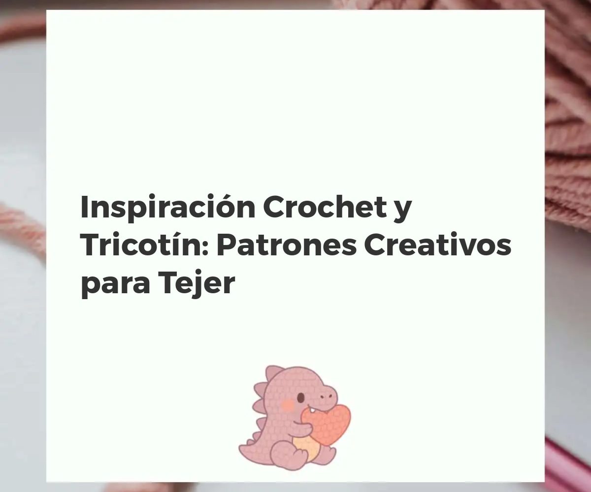 Mesa de trabajo creativa con ovillos de lana, agujas de crochet, tricotin y proyectos de tejido en progreso.